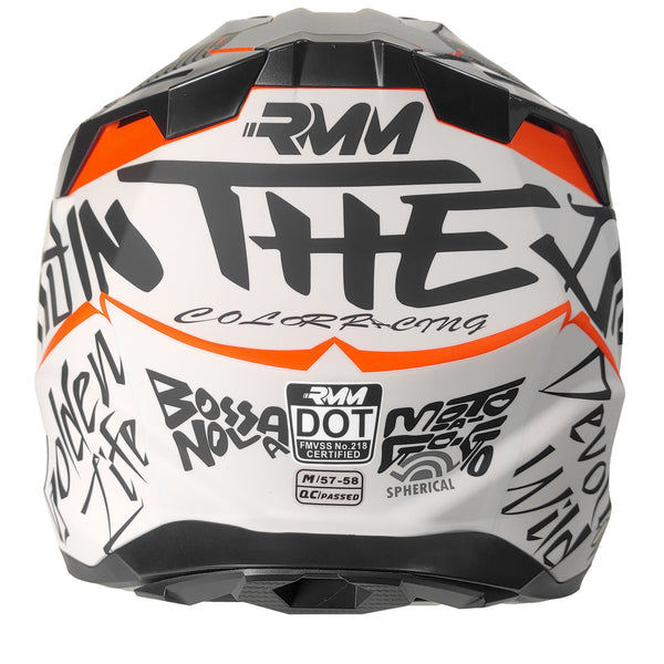 Casco Rmm 189 Cross Gráficos Nar/Blco