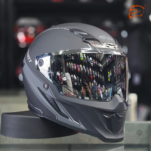 Casco Integral Rkt 240 Solar Flare Plata