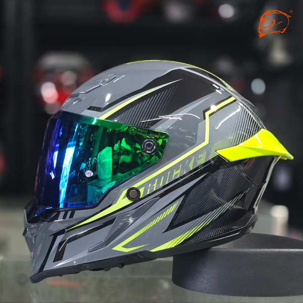 Casco Integral Joe Rocket Rkt 240 Mission Neon Brillo