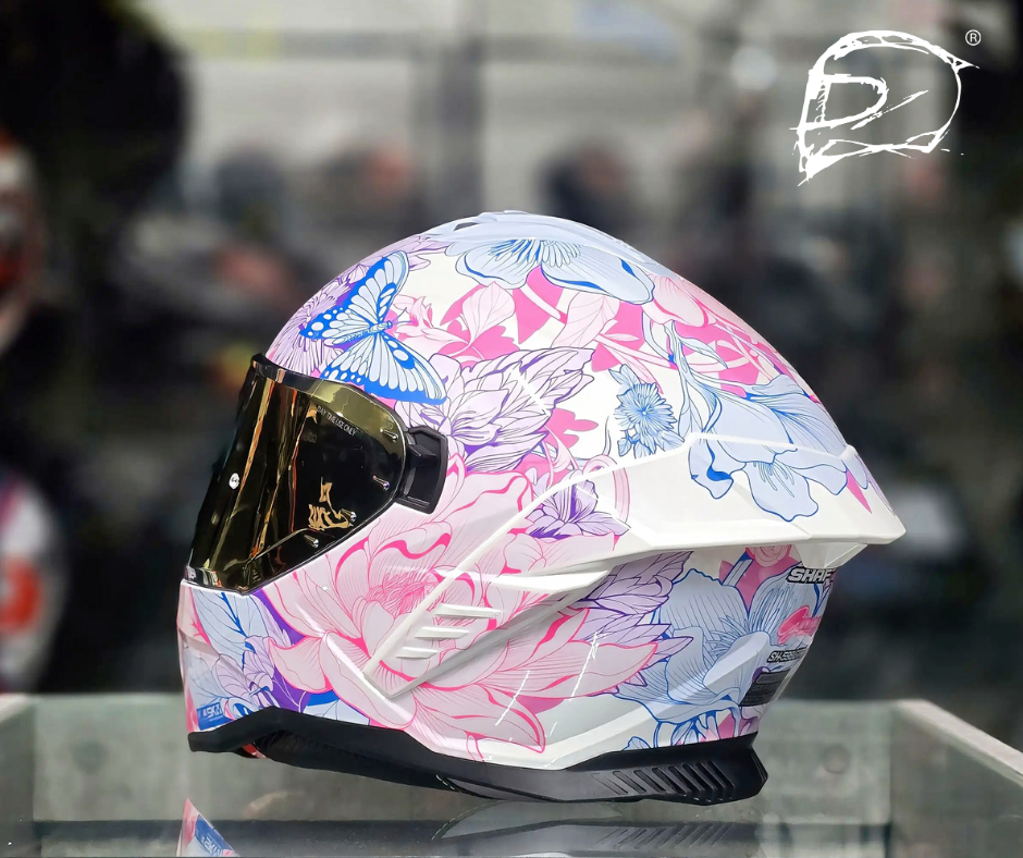 Casco Shaft SH598 Gtr Mujer Blanco Morado Brillo