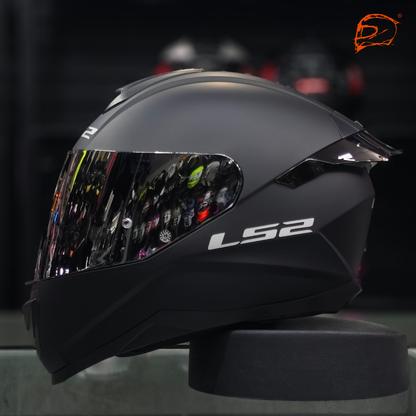 Casco Integral LS2 Con Intercomunicador integrado Flash Negro Mate FF802