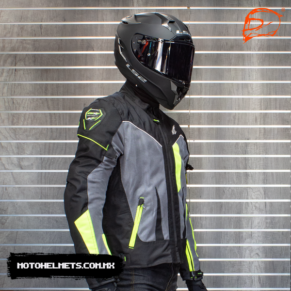 Chamarra Atrox Ventilada Cordura Mesh Impermeable Ce 2305 Neon