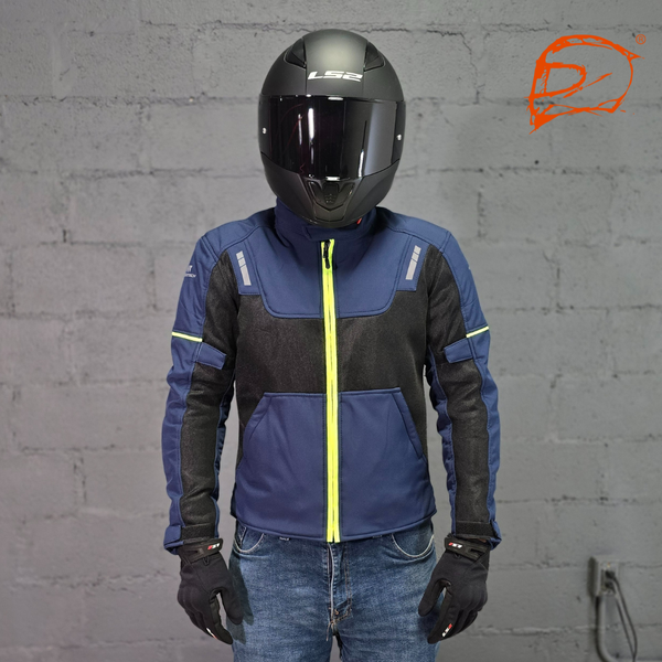 Chamarra Con Protecciones Hebotech Luzern Iii Azul