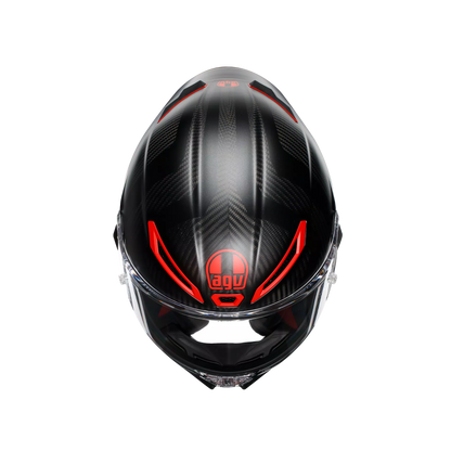 Casco Integral Agv Gp Rr ECE2206 MPLK Intrepido Carbon Rojo Mate