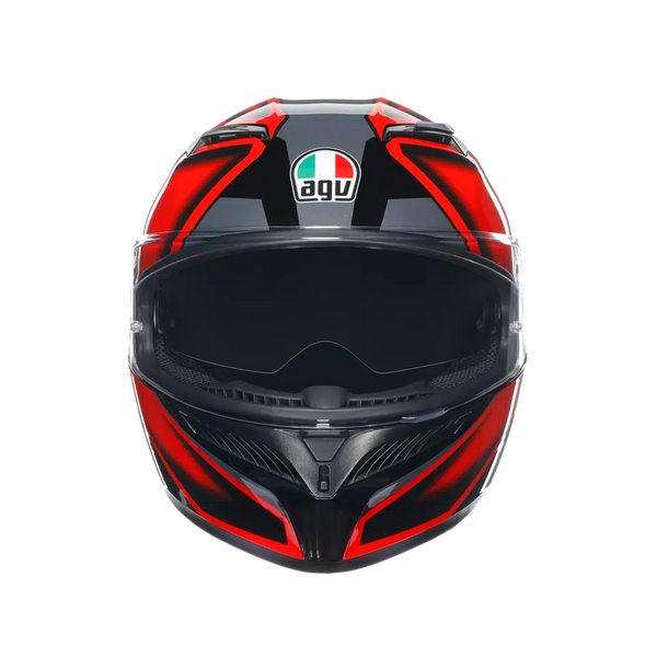 Casco Integral Agv K-3 Sv Ece2206 Compound Negro Rojo