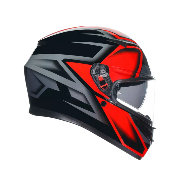 Casco Integral Agv K-3 Sv Ece2206 Compound Negro Rojo