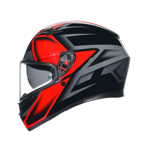 Casco Integral Agv K-3 Sv Ece2206 Compound Negro Rojo