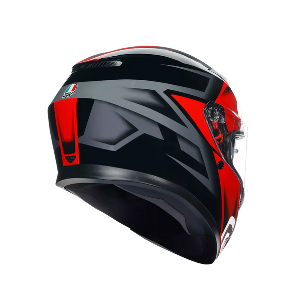 Casco Integral Agv K-3 Sv Ece2206 Compound Negro Rojo