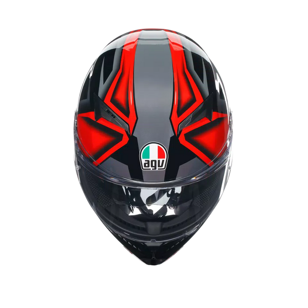 Casco Integral Agv K-3 Sv Ece2206 Compound Negro Rojo