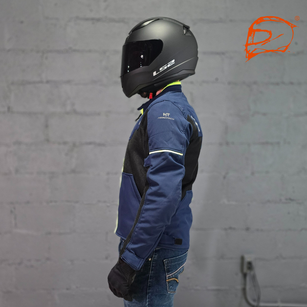 Chamarra Con Protecciones Hebotech Luzern Iii Azul