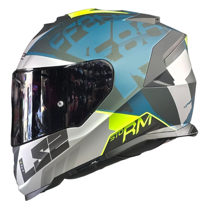 Casco Integral LS2 Storm II Sprinter Cobalto Verde Mate FF800