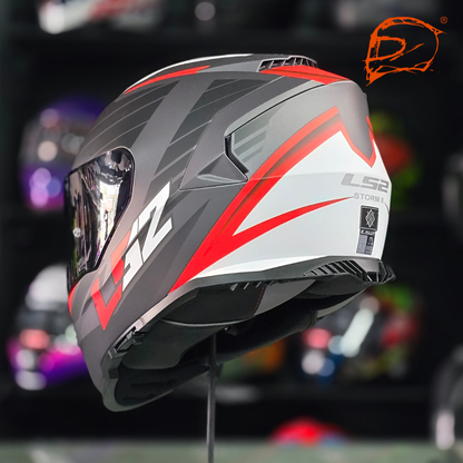 Casco Integral Ls2 Storm II Nerve Negro Rojo FF800