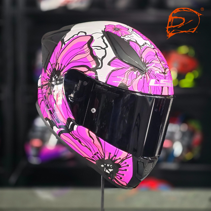 Casco Integral Ls2 Rapid Ii Poppies Rosa Ff353