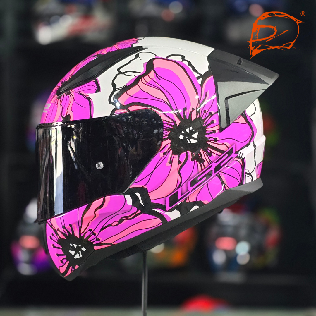 Casco Integral Ls2 Rapid Ii Poppies Rosa Ff353