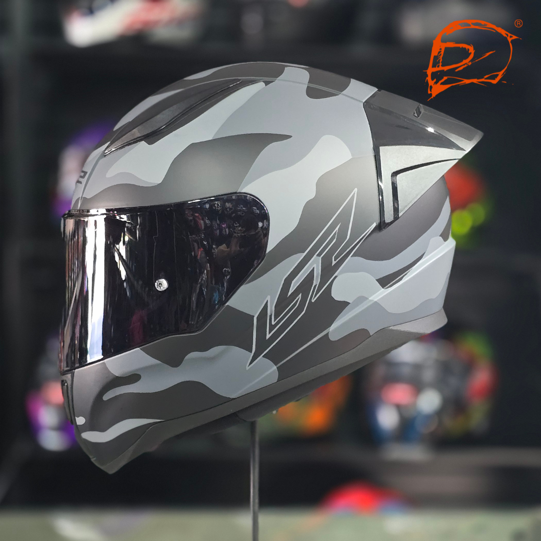 Casco Integral Ls2 Rapid II Camouflaje Gris Mate FF353