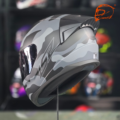 Casco Integral Ls2 Rapid II Camouflaje Gris Mate FF353
