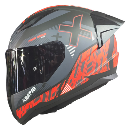 Casco Integral LS2 Rapid II Xtreet Negro Rojo Mate FF353