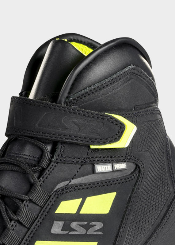 BOTAS LS2  GARRA IMPERMEABLE NEGRO AMARILLO