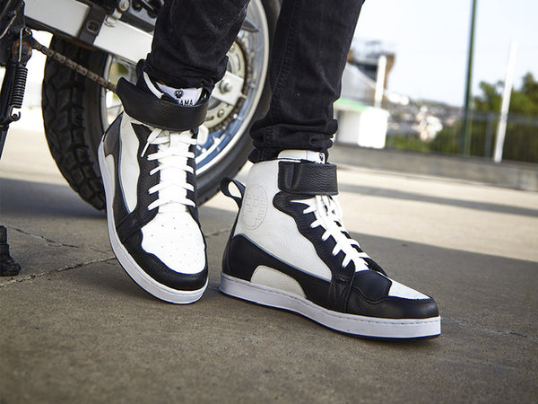 Tenis para Motociclista Ricky De Piel Unisex Con Protecciones Atacama