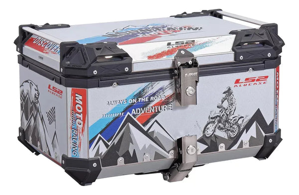 Baúl Trasero Motocicleta Ls2 Sg65 Aluminio 65 Lts