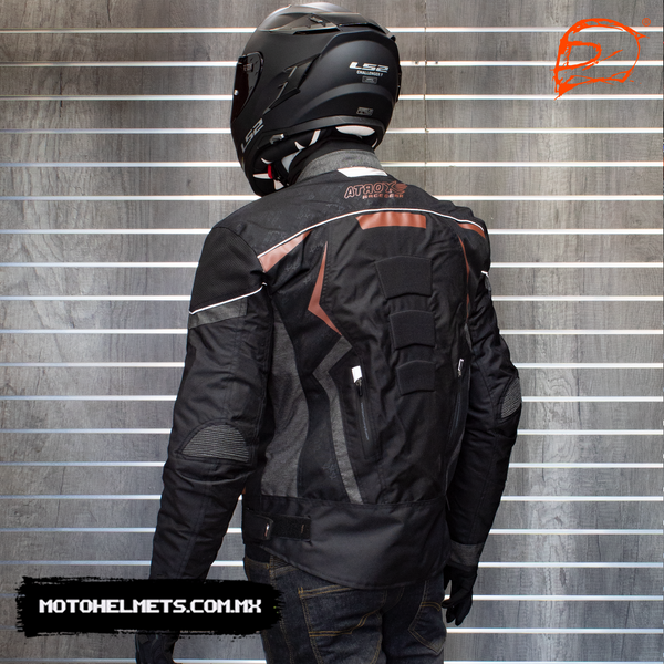 Chamarra Atrox Ce- 2137 Cordura Cafe Con Protecciones