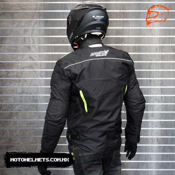 Chamarra Atrox corta con Protecciones Certificada Cordura CE 2109 Neon