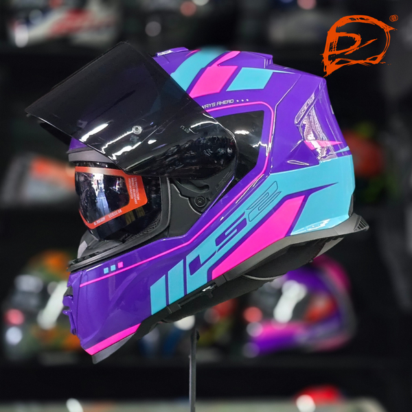 Casco Integral Ls2 Storm II Fist Morado Brillo FF800