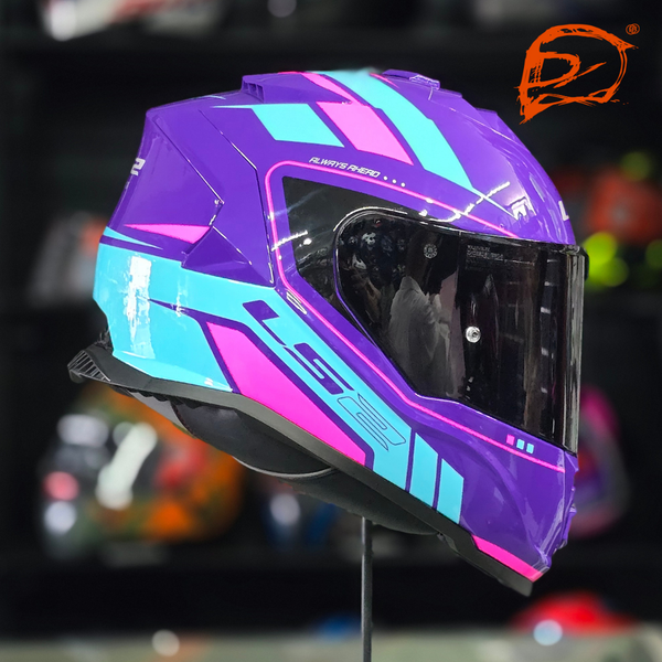 Casco Integral Ls2 Storm II Fist Morado Brillo FF800