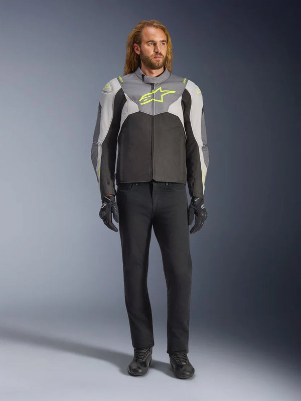 Chamarra Alpinestars T-Jaws V4 Gris Negra Gris Amarilla