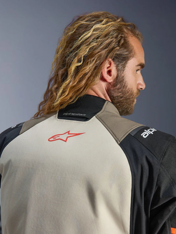 Chamarra Alpinestars Andes V4 Drystar Cafe Negro Naranja