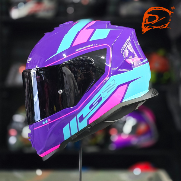 Casco Integral Ls2 Storm II Fist Morado Brillo FF800