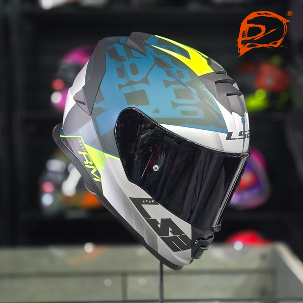 Casco Integral LS2 Storm II Sprinter Cobalto Verde Mate FF800