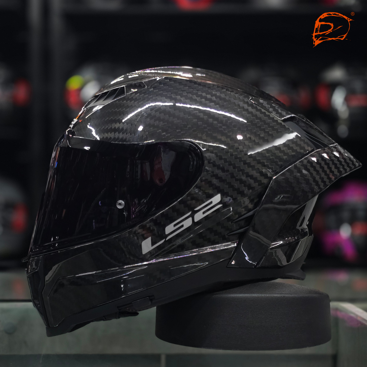 Casco Integral Ls2 Dragon Carbón Brillo FF807
