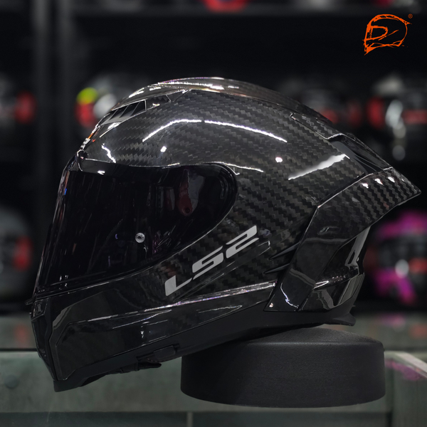 Casco Cerrado Ls2 Dragon Carbón Brillo FF807