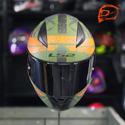 Casco Integral LS2 Rapid II Thunder Birds Amarillo Mate FF353
