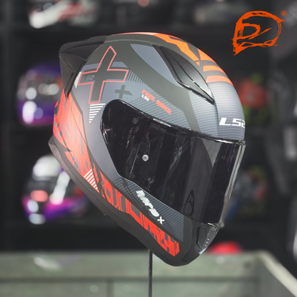 Casco Integral LS2 Rapid II Xtreet Negro Rojo Mate FF353