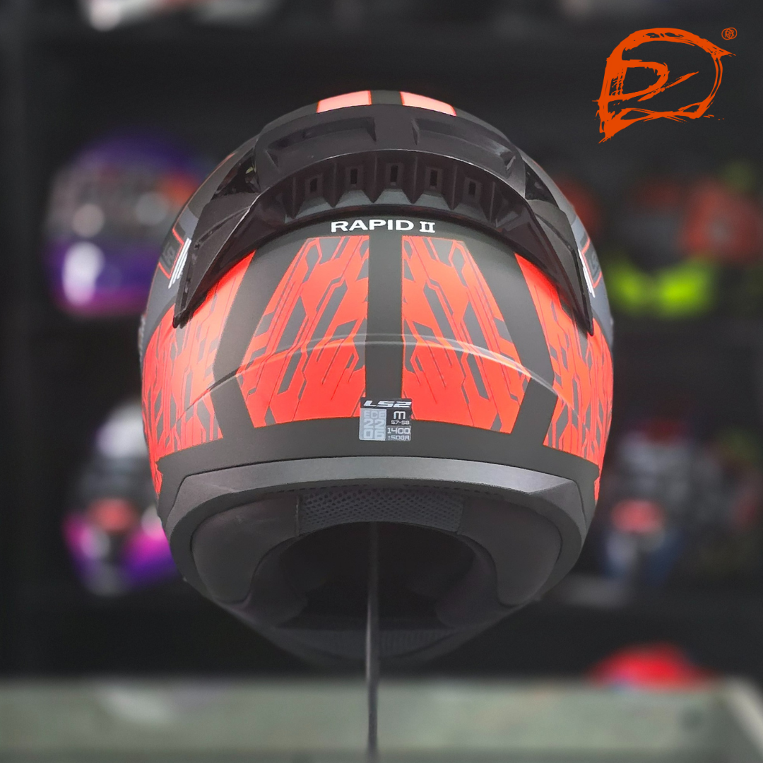 Casco Integral LS2 Rapid II Xtreet Negro Rojo Mate FF353