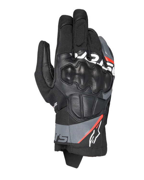 Guantes Alpinestars Corozal V3 Drystar Negro Gris Rojo Fluo