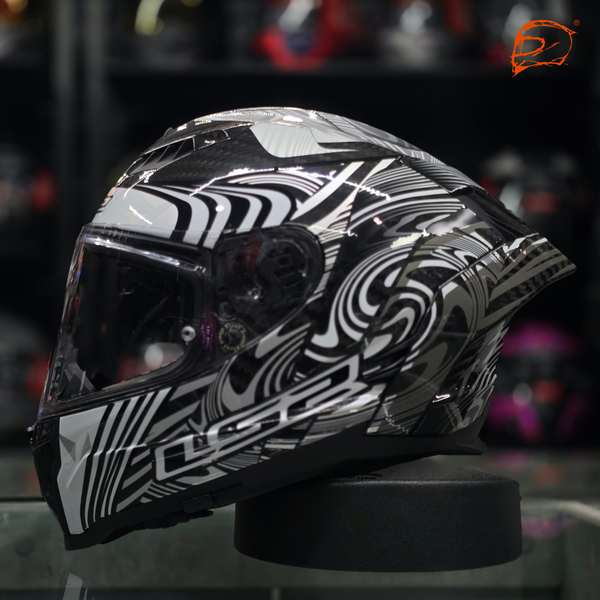 Casco Cerrado Ls2 Dragon Enthum Plata FF807