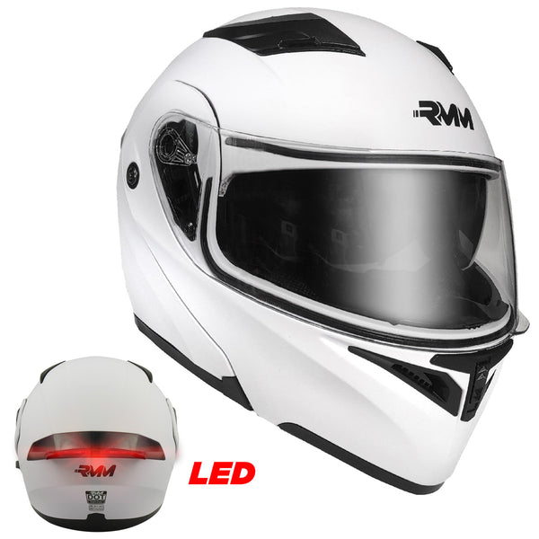 Casco Rmm 169 Abatible Blanco Mate Dot