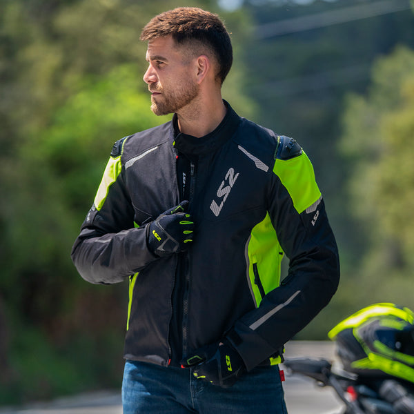 Chamarra  Ls2  Zoom Verde Con Protecciones
