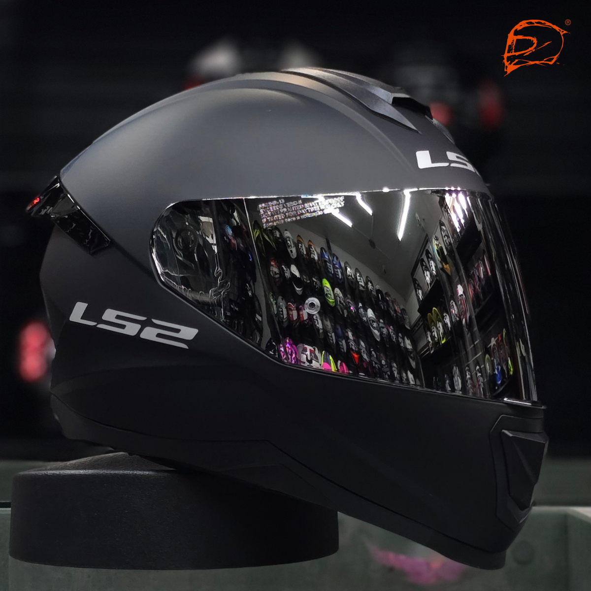 Casco Integral LS2 Con Intercomunicador integrado Flash Negro Mate FF802