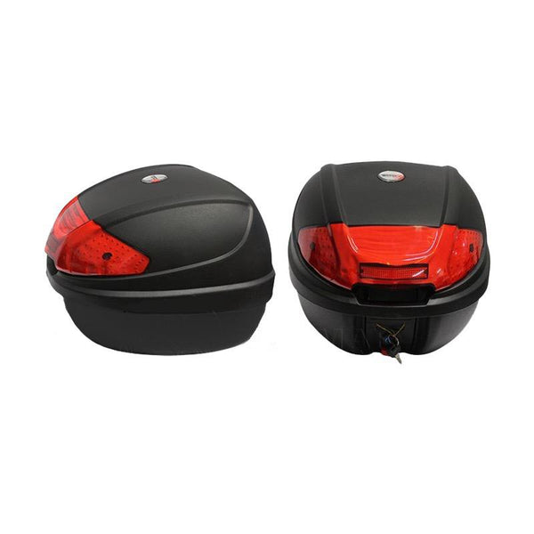 Cajuela Techx2 830 Negra C/ Reflejante Rojo 29L