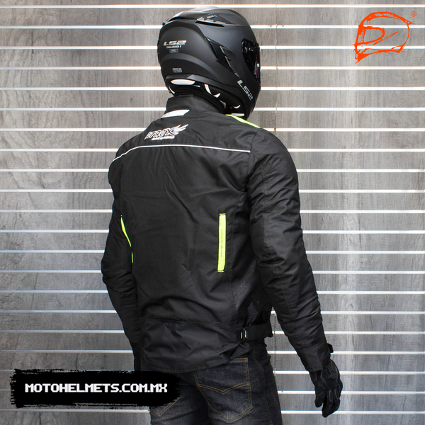 Chamarra Atrox corta con Protecciones Certificada Cordura CE 2109 Neon