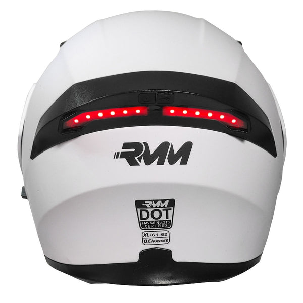 Casco Rmm 169 Abatible Blanco Mate Dot