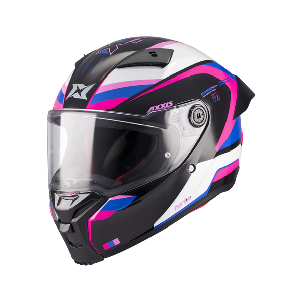 Casco Integral Axxis Fenix Turbulence A8 Rosa Azul Brillo