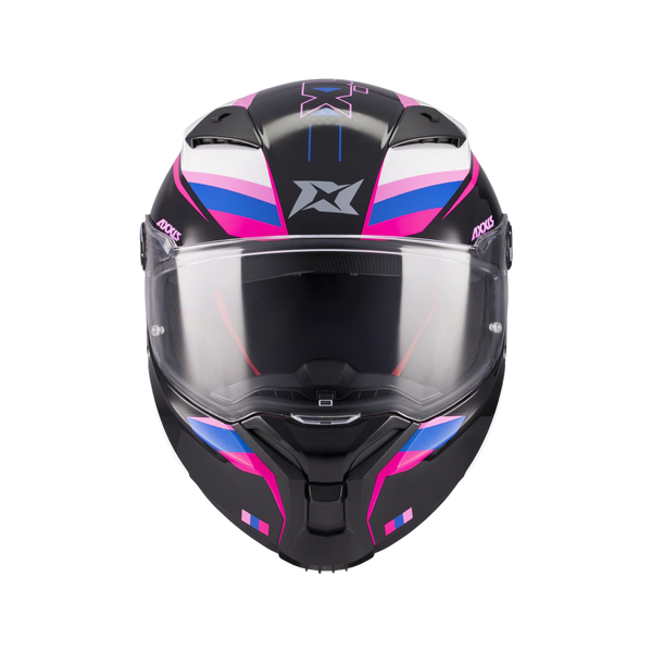 Casco Integral Axxis Fenix Turbulence A8 Rosa Azul Brillo