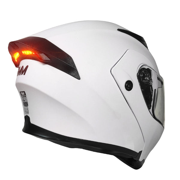 Casco Rmm 169 Abatible Blanco Mate Dot