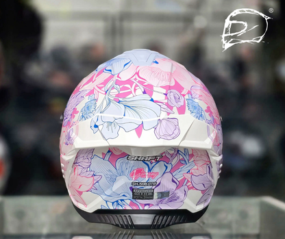 Casco Shaft SH598 Gtr Mujer Blanco Morado Brillo