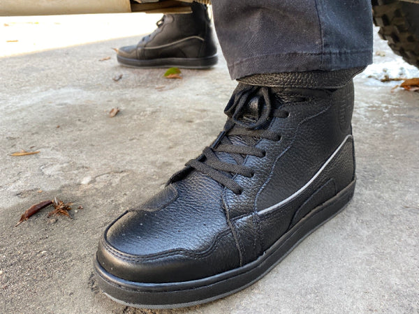 Tenis para moto Pastrana de Piel Unisex Negro con protecciones Atacama